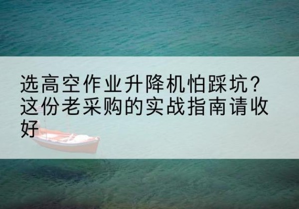 长丰高空作业升降机厂家推荐-选高空作业升降机怕踩坑？这份老采购的实战指南请收好